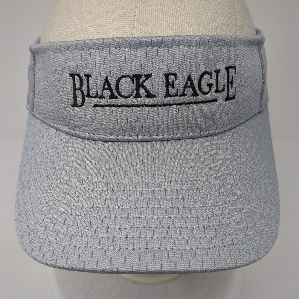 Black Eagle Strapback Sun Visor Hat Gray Small Ad… - image 2